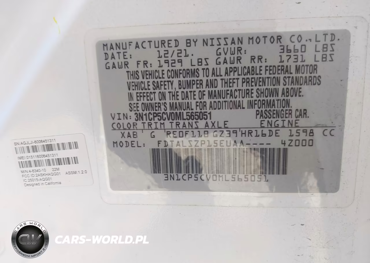 2021 Nissan Kicks Sv Xtronic Cvt VIN:3N1CP5CV0ML565051 - 9