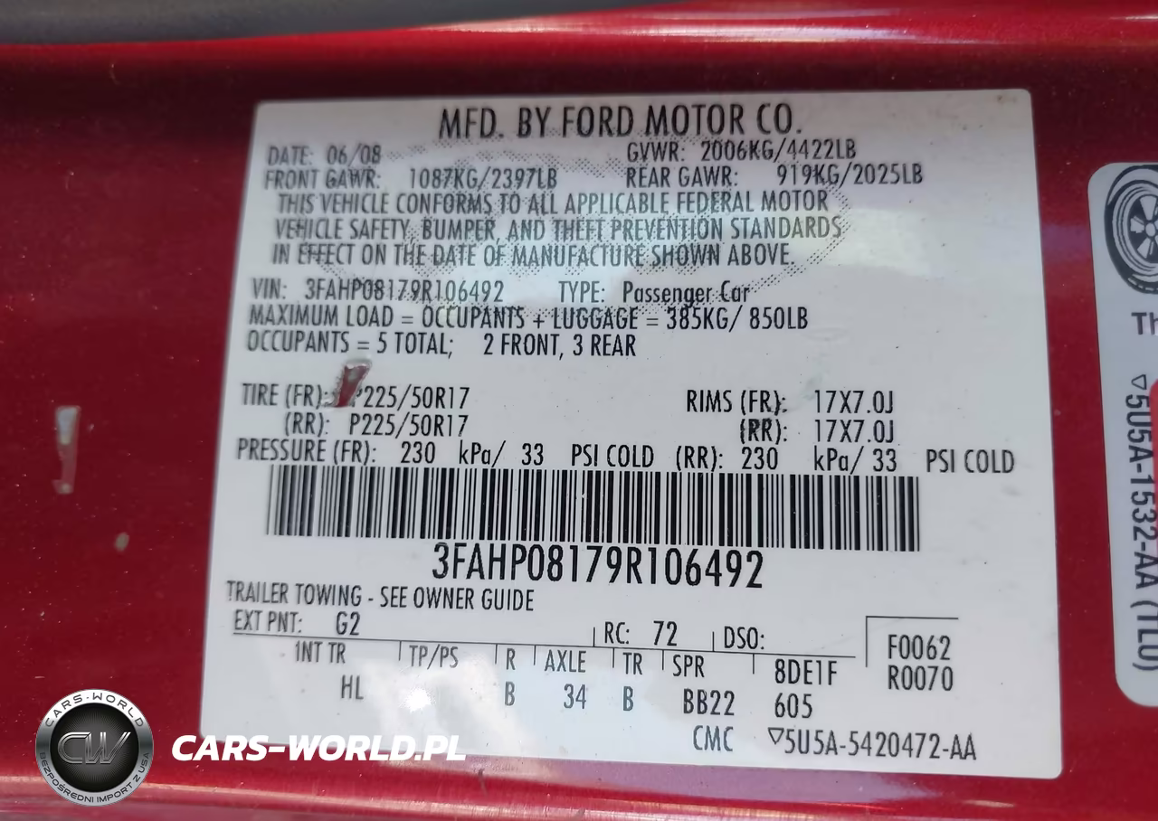 2009 Ford Fusion Sel VIN:3FAHP08179R106492 - 9