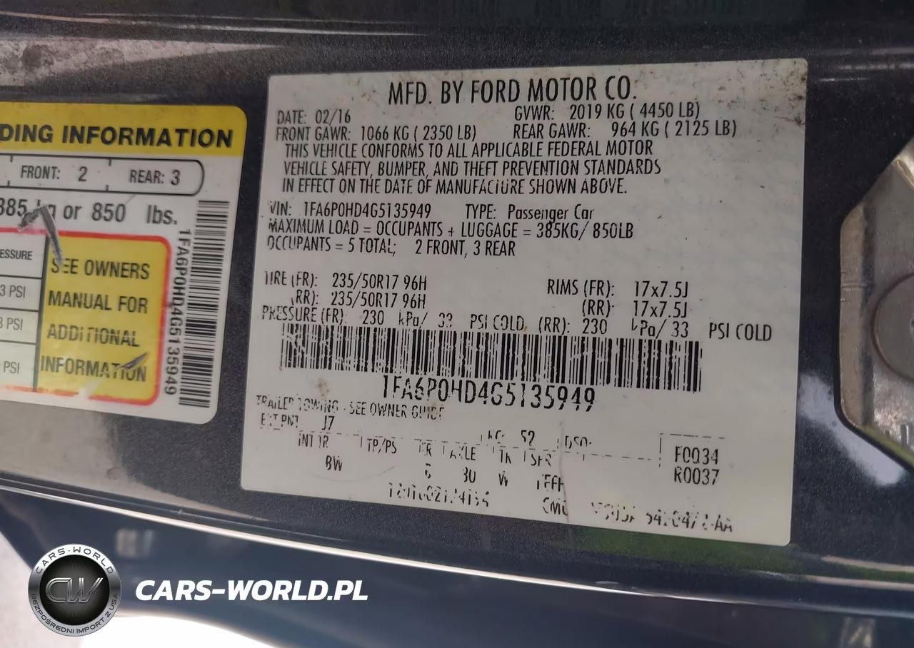 2016 Ford Fusion Se VIN:1FA6P0HD4G5135949 - 9