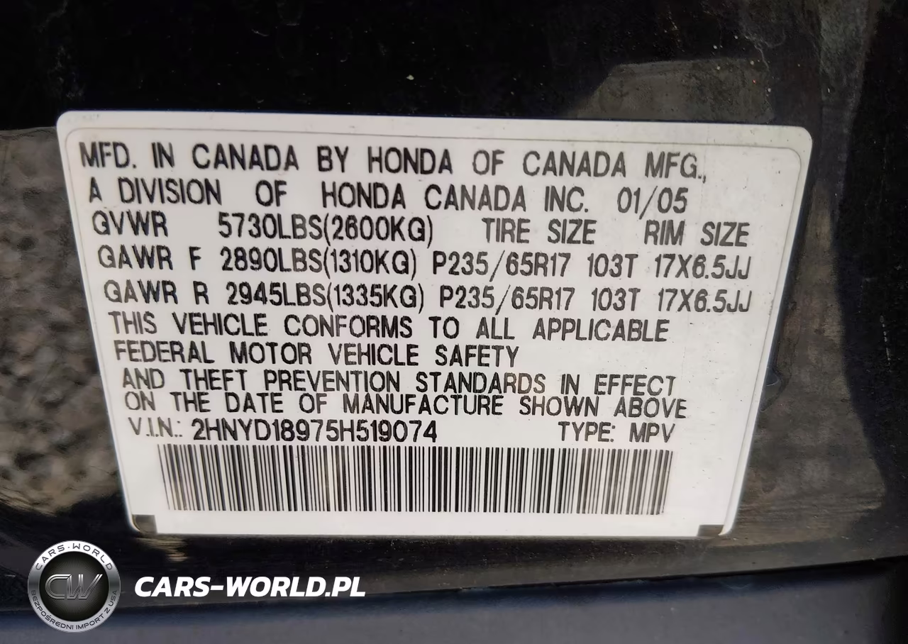 2005 Acura Mdx VIN:2HNYD18975H519074 - 9