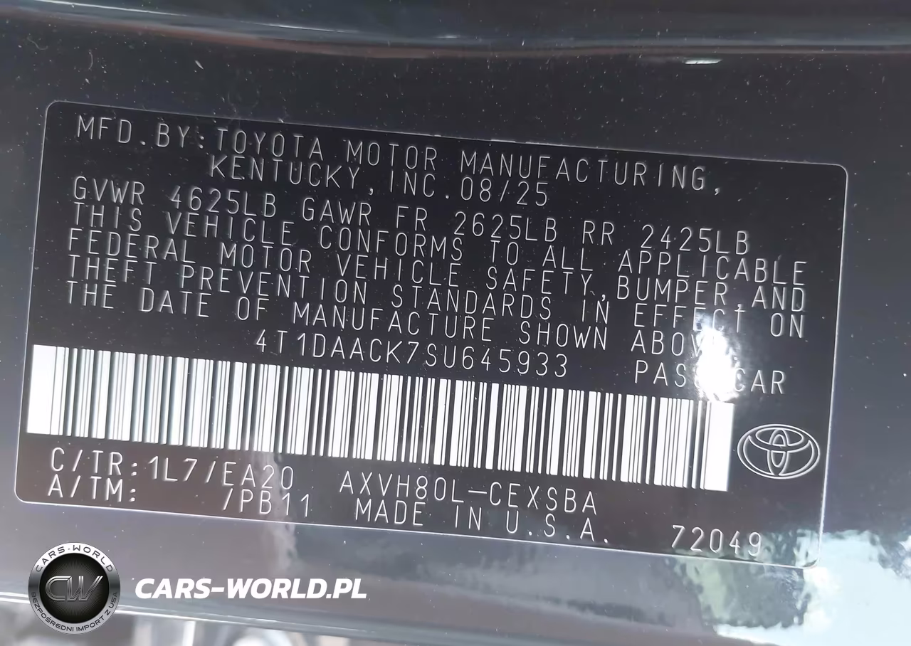 2025 Toyota Camry Se VIN:4T1DAACK7SU645933 - 9
