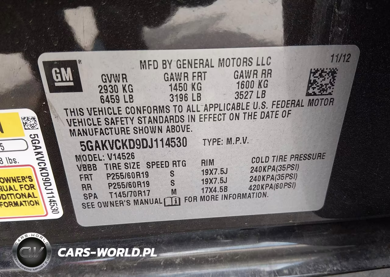 2013 Buick Enclave Leather VIN:5GAKVCKD9DJ114530 - 9