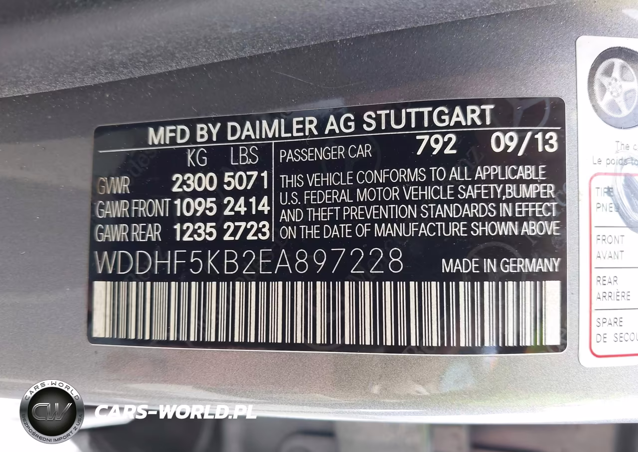 2014 Mercedes-Benz E 350 VIN:WDDHF5KB2EA897228 - 9