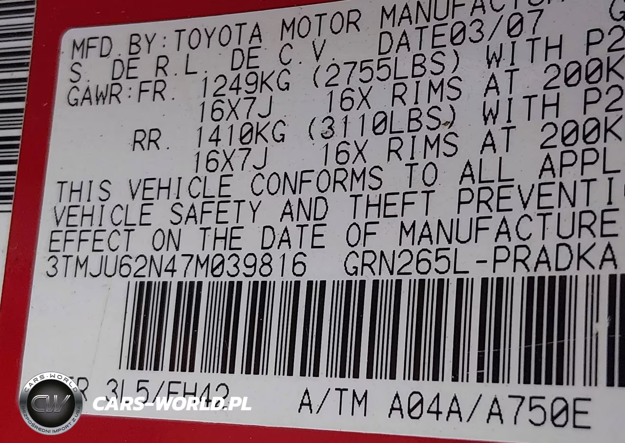 2007 Toyota Tacoma Double Cab Prerunner VIN:3TMJU62N47M039816 - 9