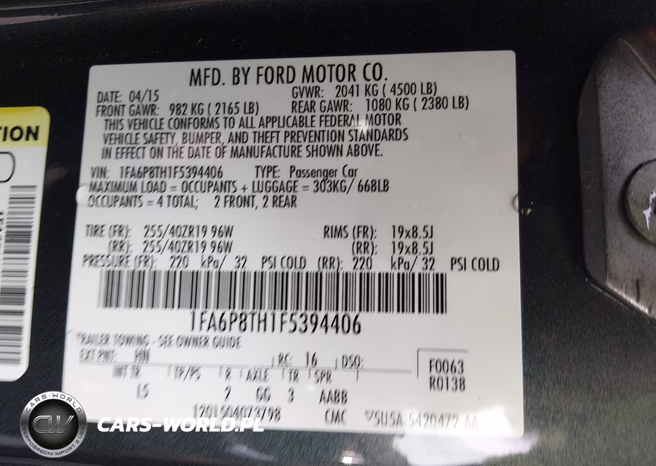 2015 Ford Mustang Ecoboost VIN:1FA6P8TH1F5394406 - 9