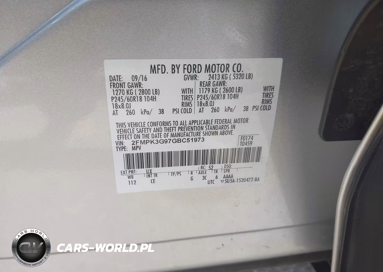 2016 Ford Edge Se VIN:2FMPK3G97GBC51973 - 9