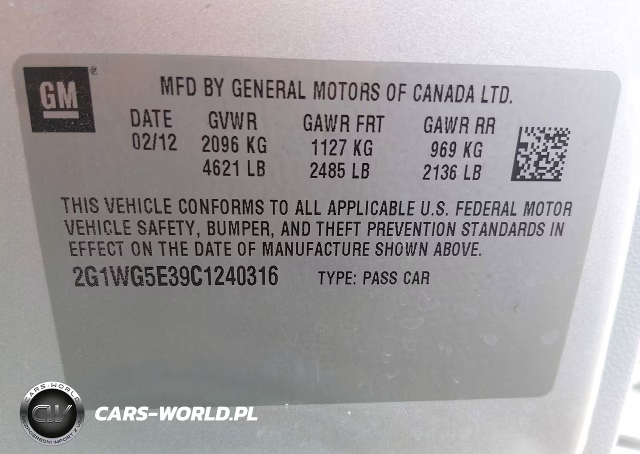 2012 Chevrolet Impala Lt VIN:2G1WG5E39C1240316 - 9