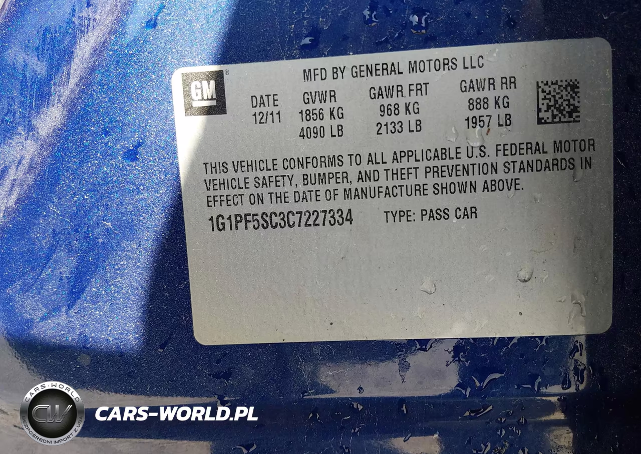 2012 Chevrolet Cruze 1Lt VIN:1G1PF5SC3C7227334 - 9