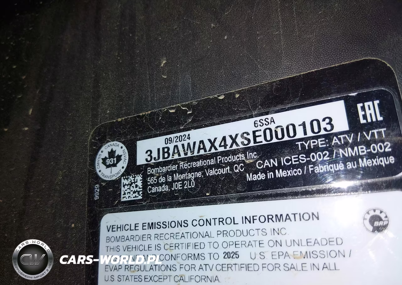 2025 Can-Am Commander X Mr 1000R VIN:3JBAWAX4XSE000103 - 10