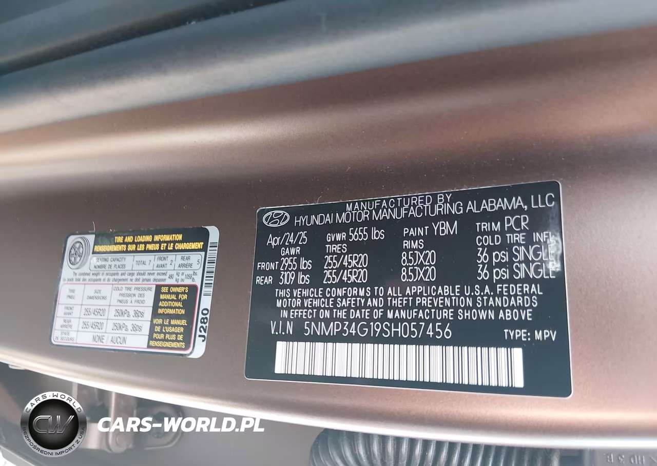 2025 Hyundai Santa Fe Hybrid Limited VIN:5NMP34G19SH057456 - 9