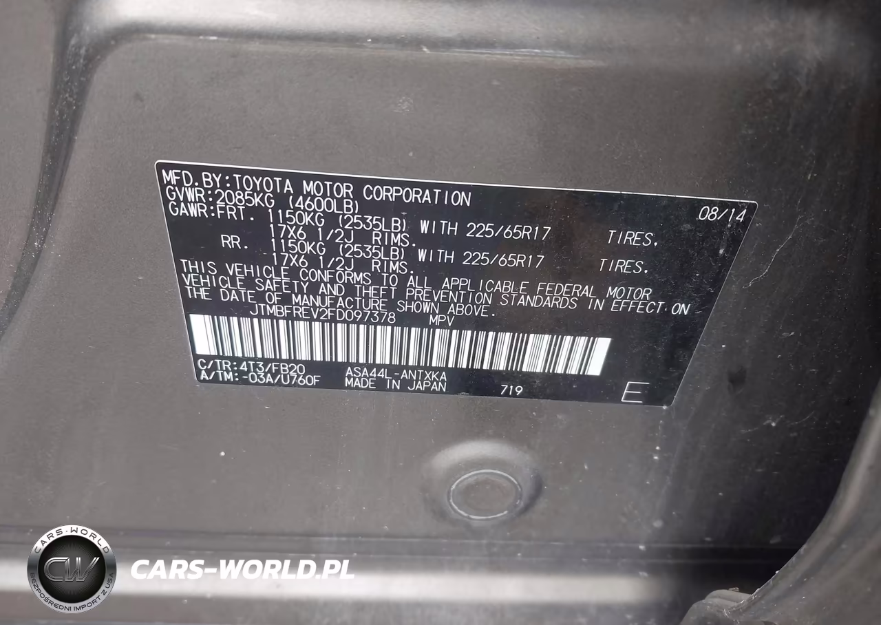 2015 Toyota Rav4 Le VIN:JTMBFREV2FD097378 - 9