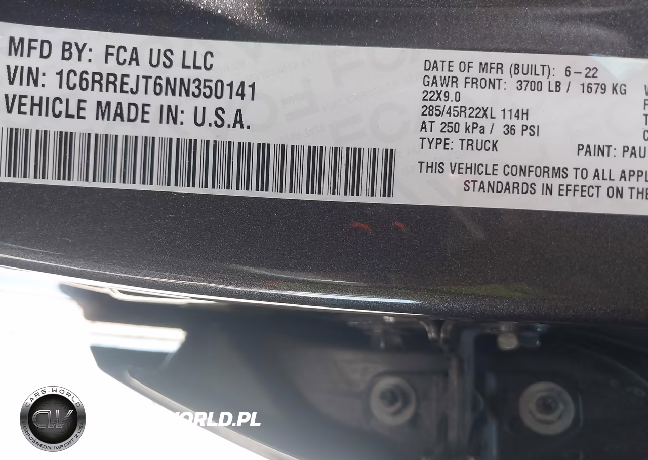 2022 Ram 1500 Laramie 4X2 5'7 Box VIN:1C6RREJT6NN350141 - 9