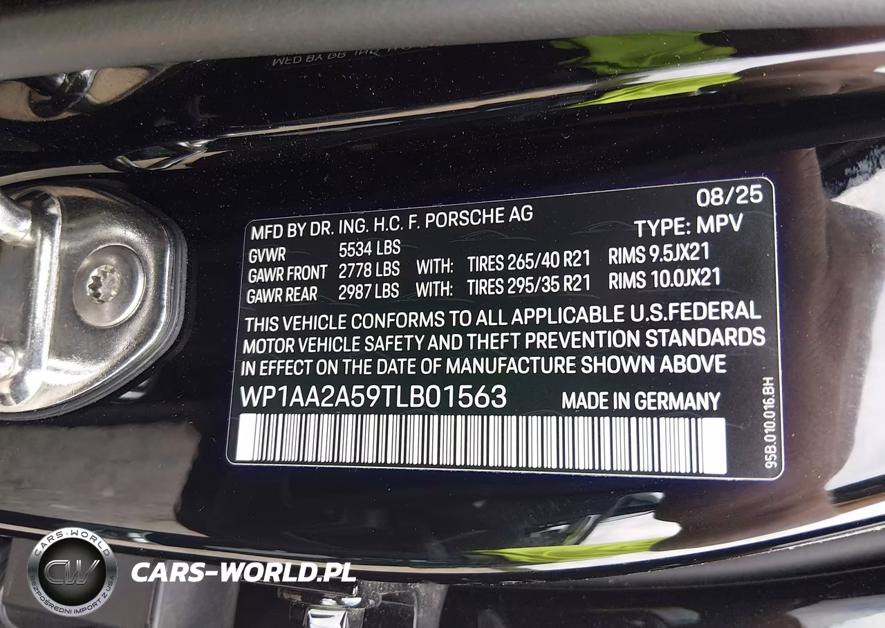 2026 Porsche Macan T VIN:WP1AA2A59TLB01563 - 9