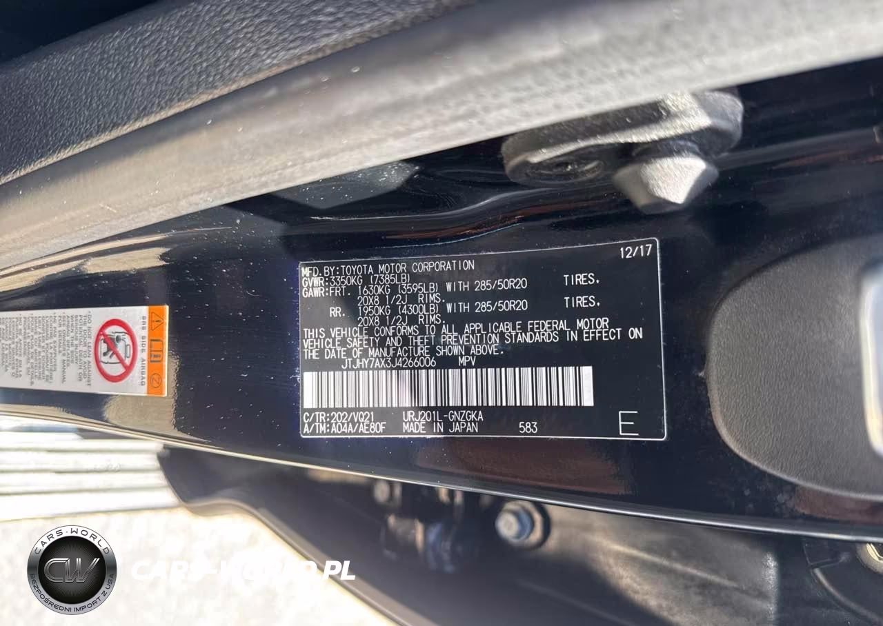 2018 Lexus Lx 570 VIN:JTJHY7AX3J4266006 - 9