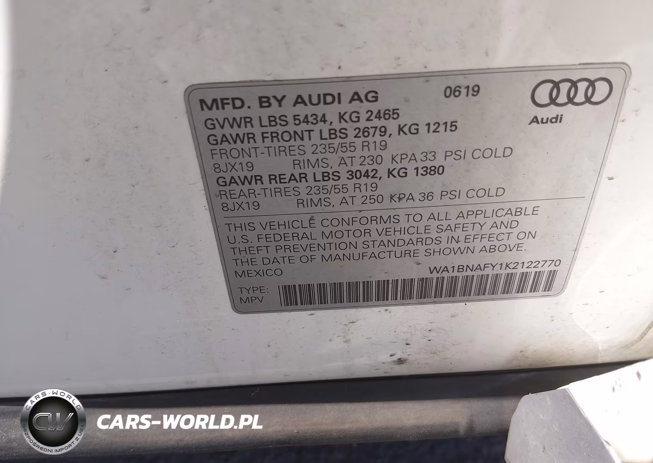 2019 Audi Q5 45 Premium VIN:WA1BNAFY1K2122770 - 9