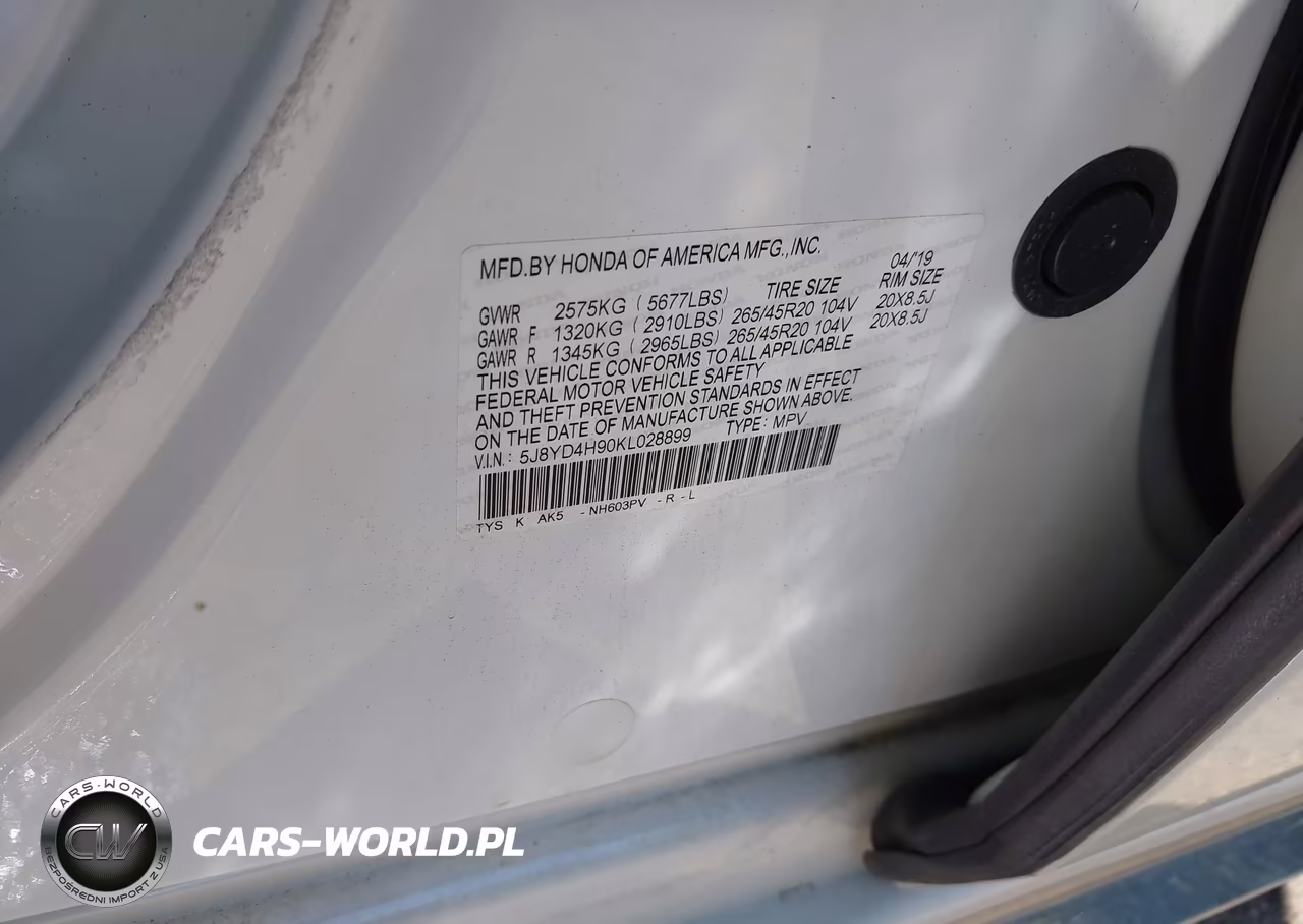 2019 Acura Mdx Advance Entertainment Pkgs VIN:5J8YD4H90KL028899 - 9