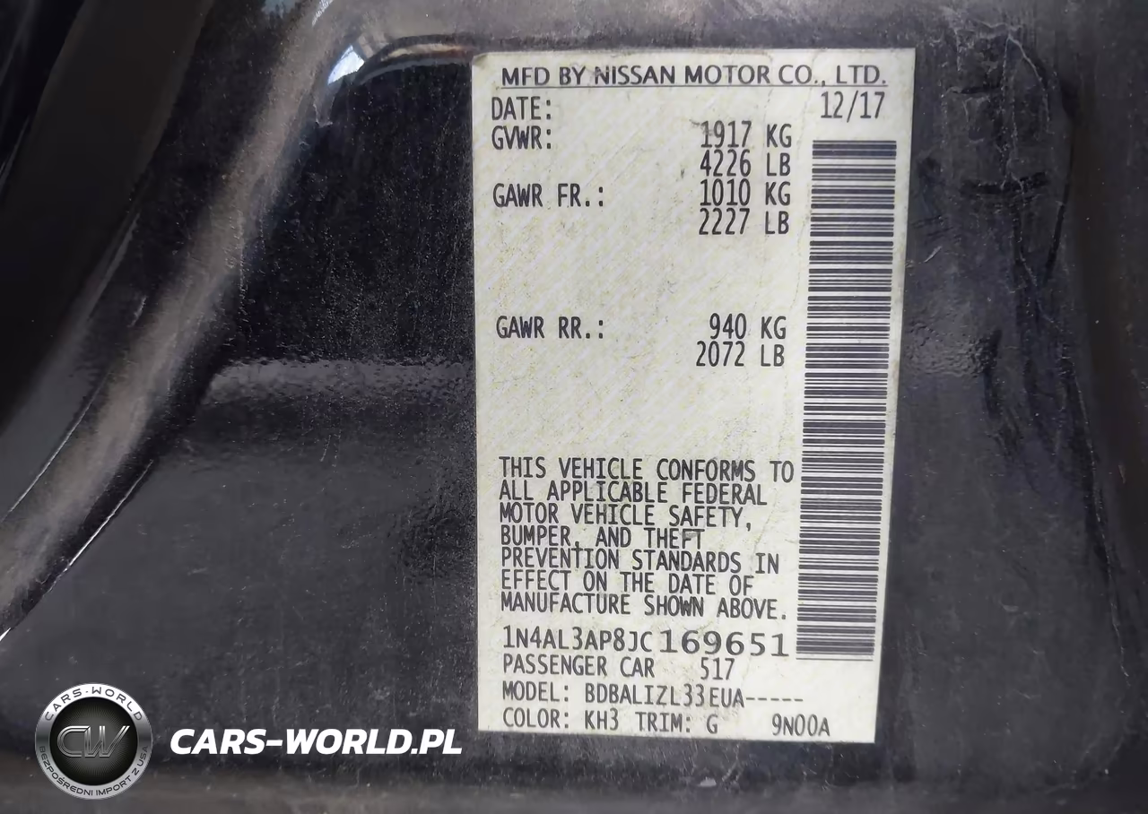 2018 Nissan Altima 2.5 Sv VIN:1N4AL3AP8JC169651 - 9