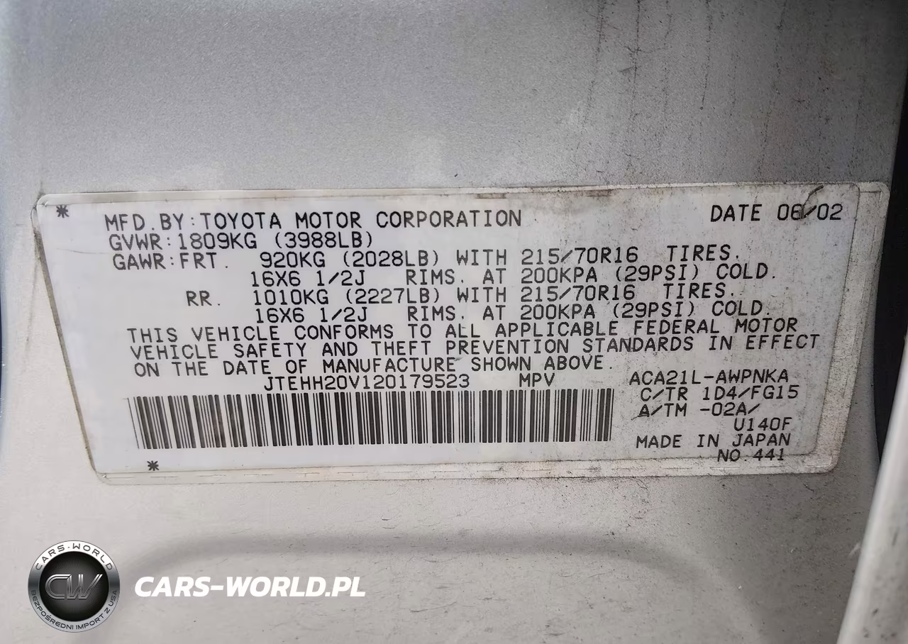 2002 Toyota Rav4 VIN:JTEHH20V120179523 - 9