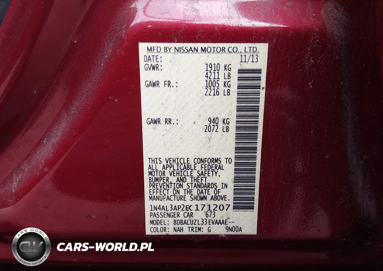 2014 Nissan Altima 2.5 Sv VIN:1N4AL3AP2EC171207 - 9