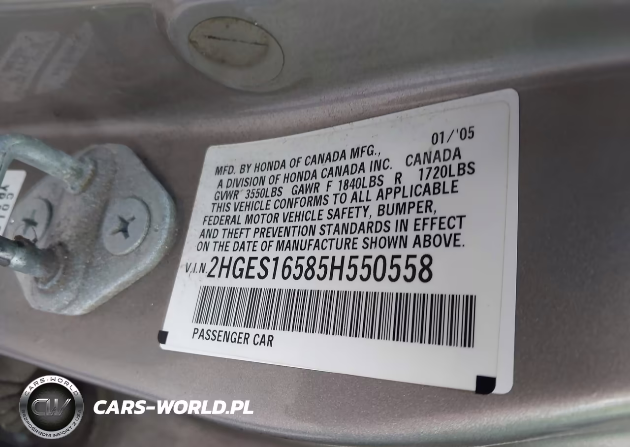 2005 Honda Civic Lx VIN:2HGES16585H550558 - 9