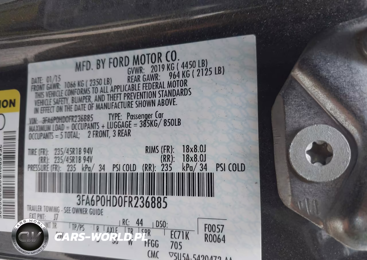2015 Ford Fusion Se VIN:3FA6P0HD0FR236885 - 9