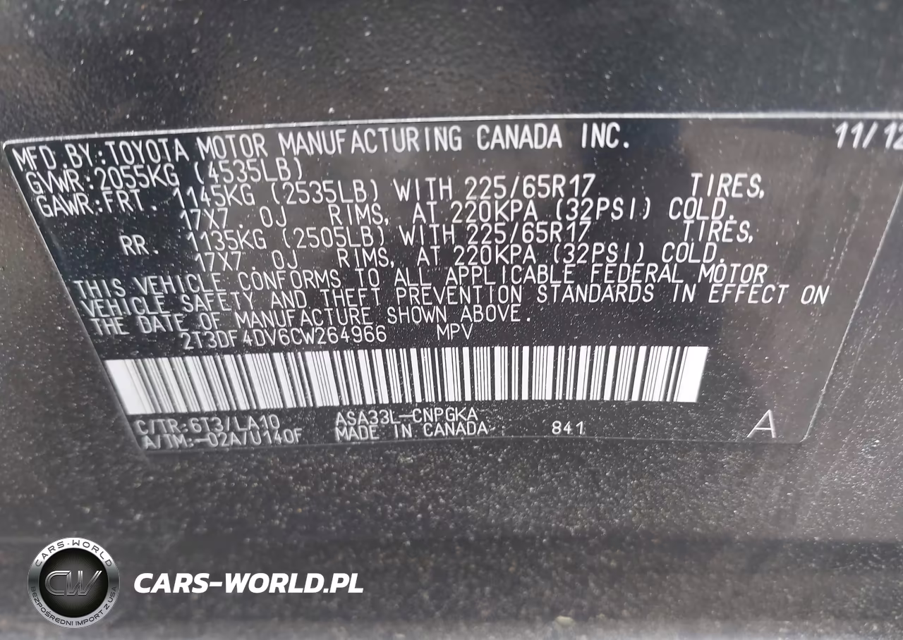 2012 Toyota Rav4 Limited VIN:2T3DF4DV6CW264966 - 9