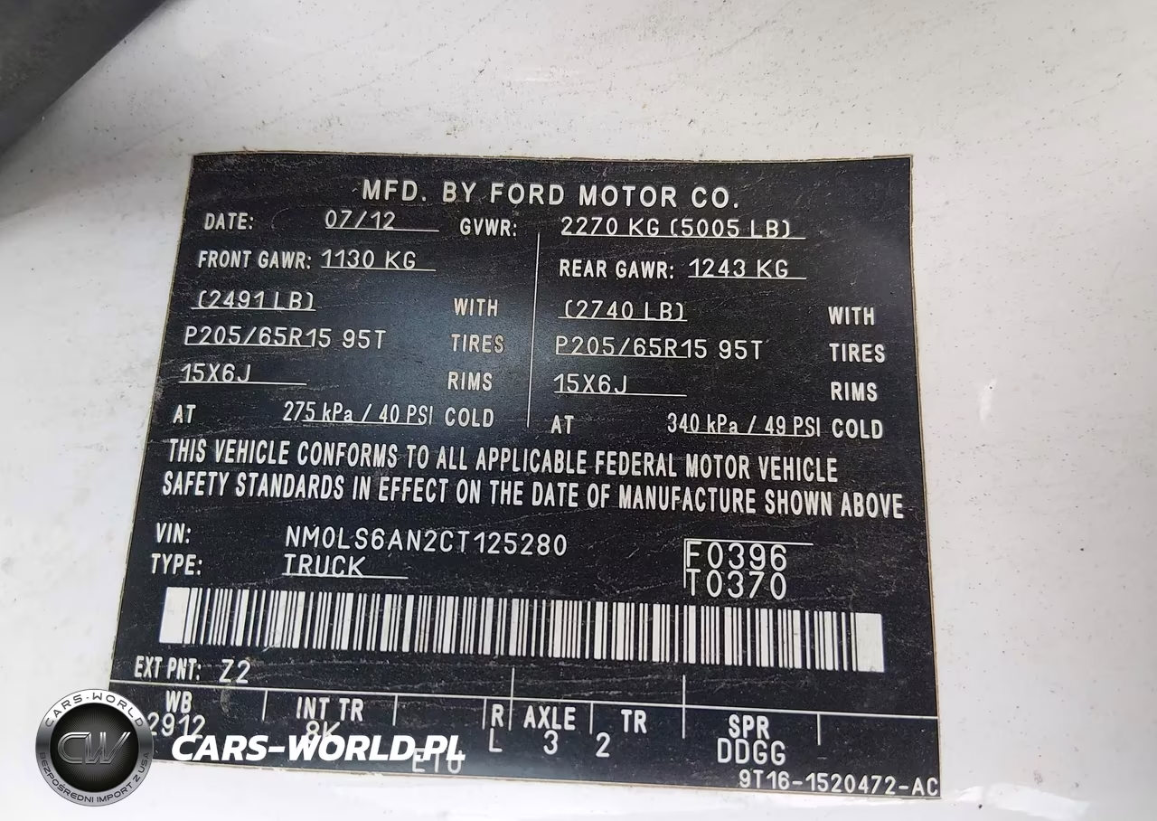 2012 Ford Transit Connect Xl VIN:NM0LS6AN2CT125280 - 9