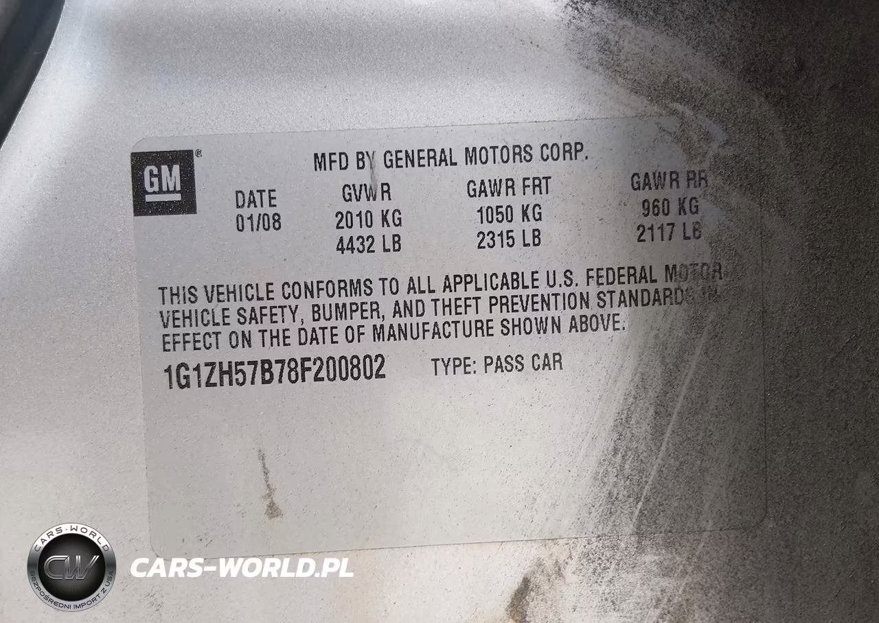 2008 Chevrolet Malibu Lt W-1Lt VIN:1G1ZH57B78F200802 - 9