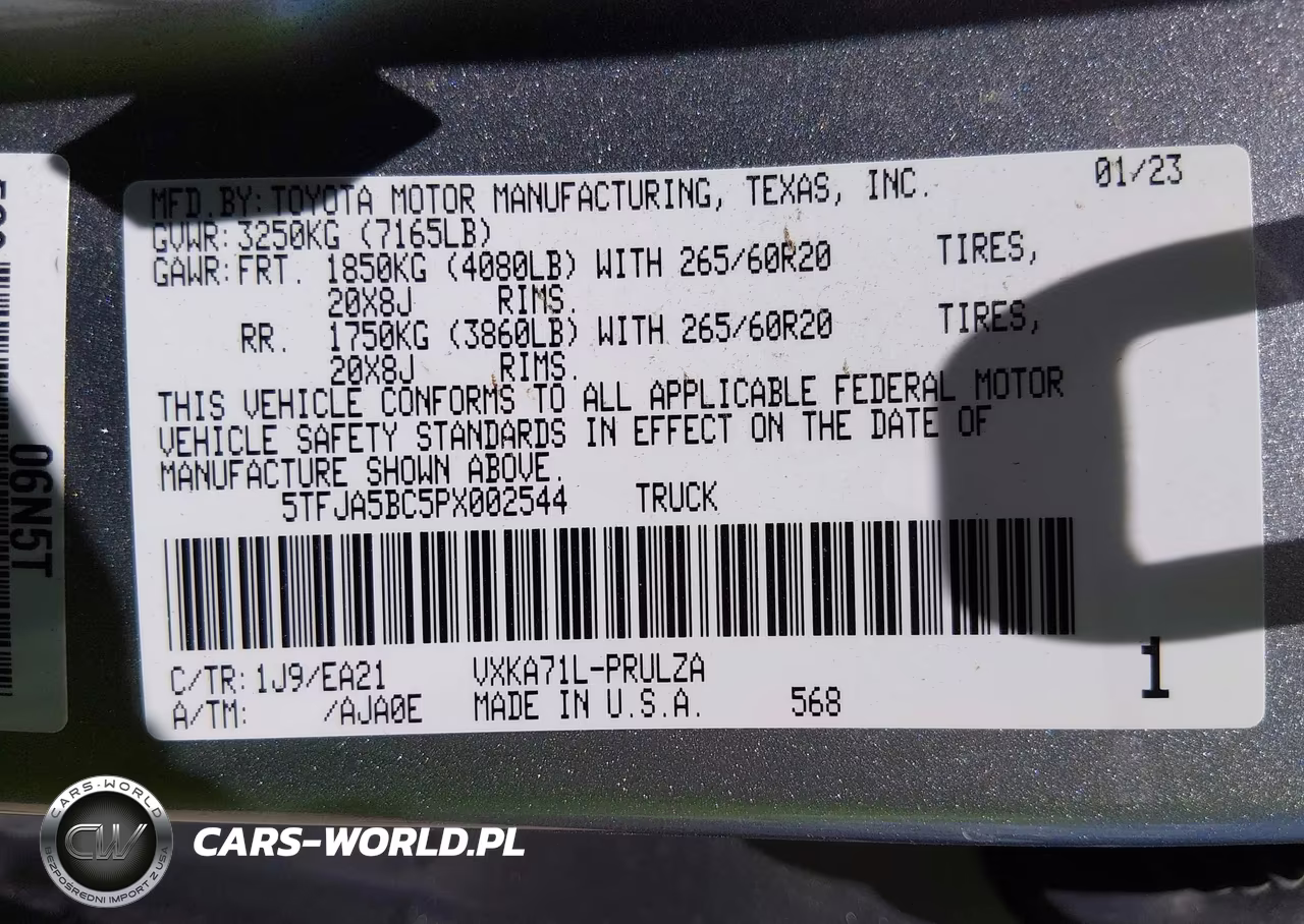 2023 Toyota Tundra Limited VIN:5TFJA5BC5PX002544 - 9