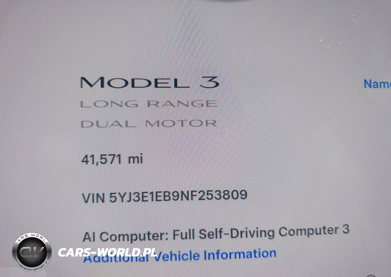 2022 Tesla Model 3 Long Range Dual Motor All-Wheel Drive VIN:5YJ3E1EB9NF253809 - 15