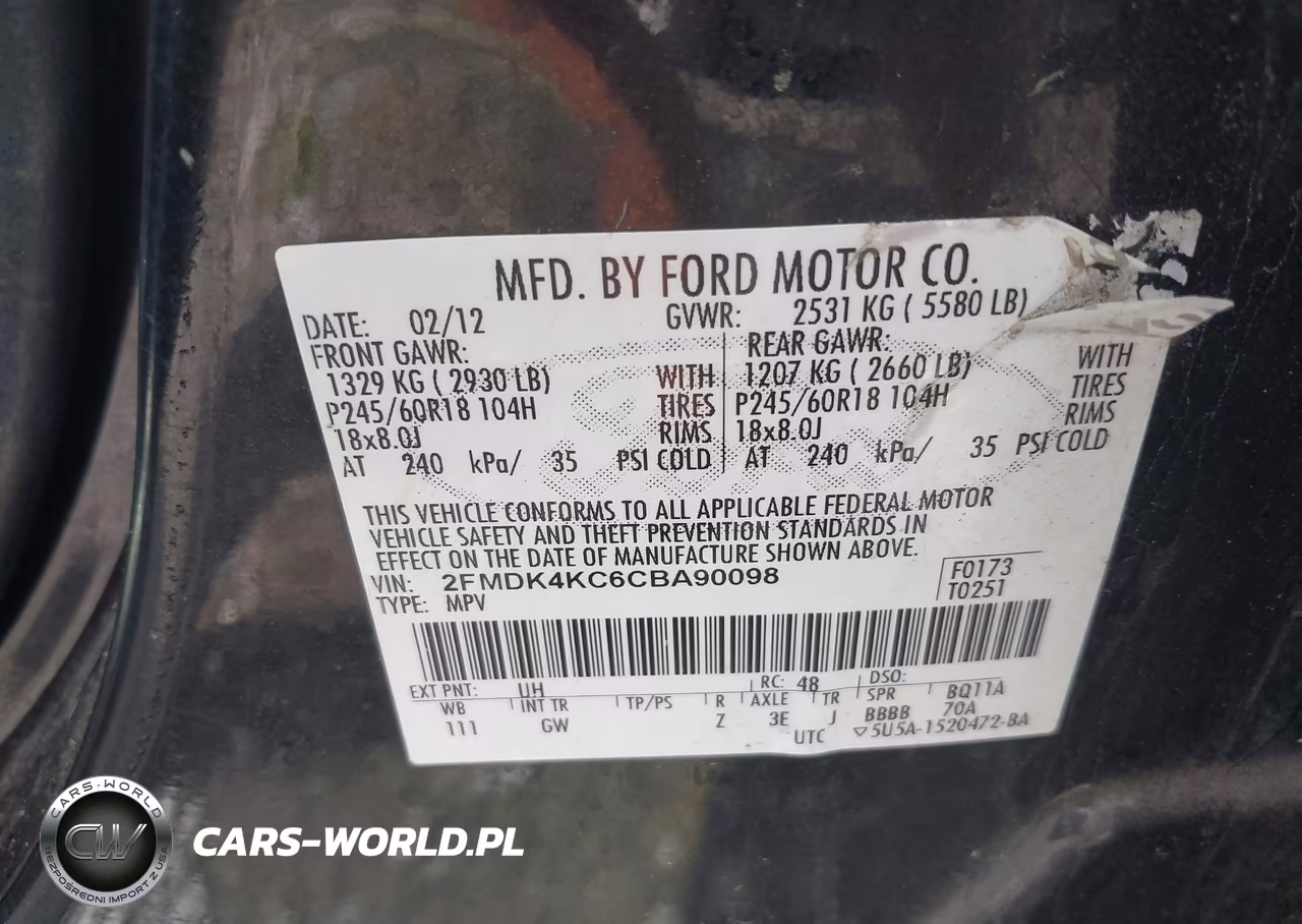 2012 Ford Edge Limited VIN:2FMDK4KC6CBA90098 - 9