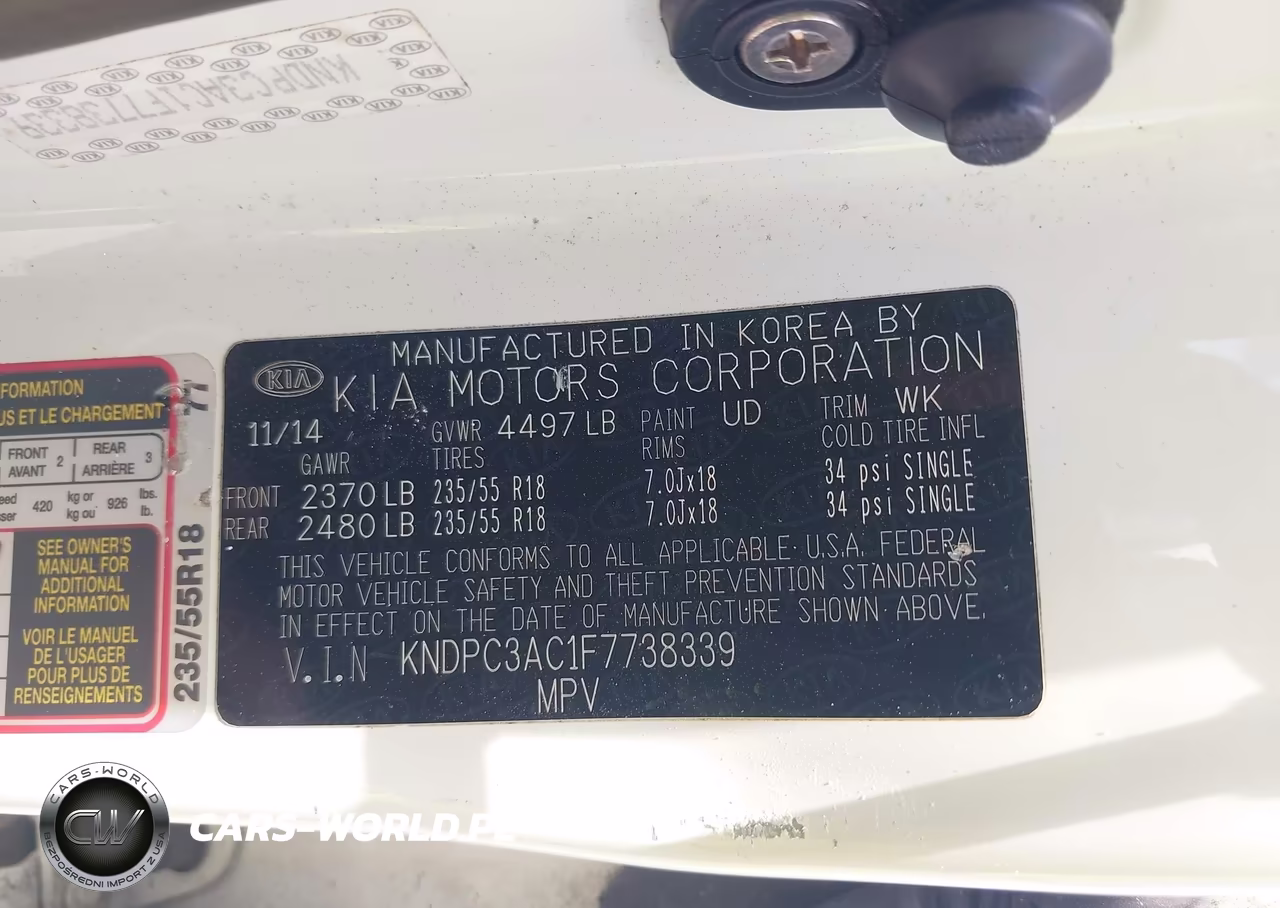2015 Kia Sportage Ex VIN:KNDPC3AC1F7738339 - 9