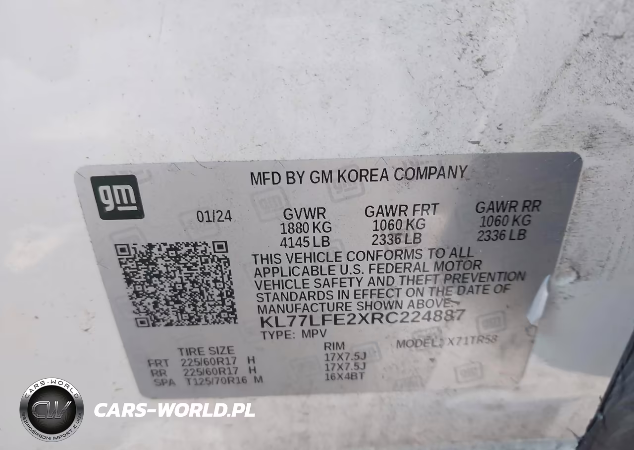 2024 Chevrolet Trax Fwd Sp VIN:KL77LFE2XRC224887 - 9