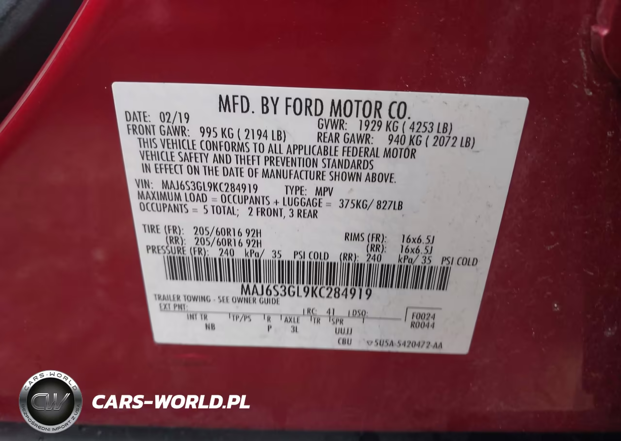 2019 Ford Ecosport Se VIN:MAJ6S3GL9KC284919 - 9