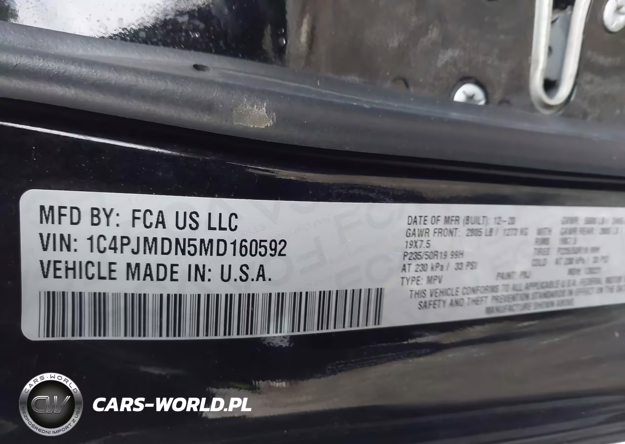 2021 Jeep Cherokee High Altitude 4X4 VIN:1C4PJMDN5MD160592 - 9