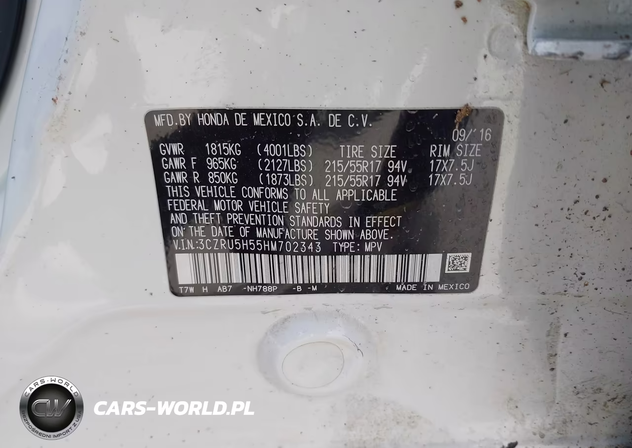 2017 Honda Hr-V Ex VIN:3CZRU5H55HM702343 - 9