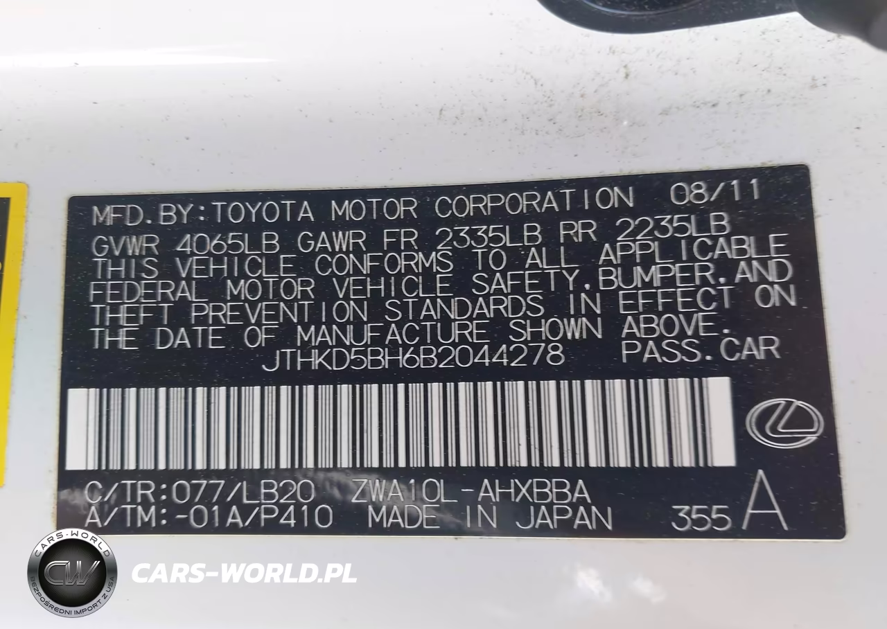 2011 Lexus Ct 200H Premium VIN:JTHKD5BH6B2044278 - 9