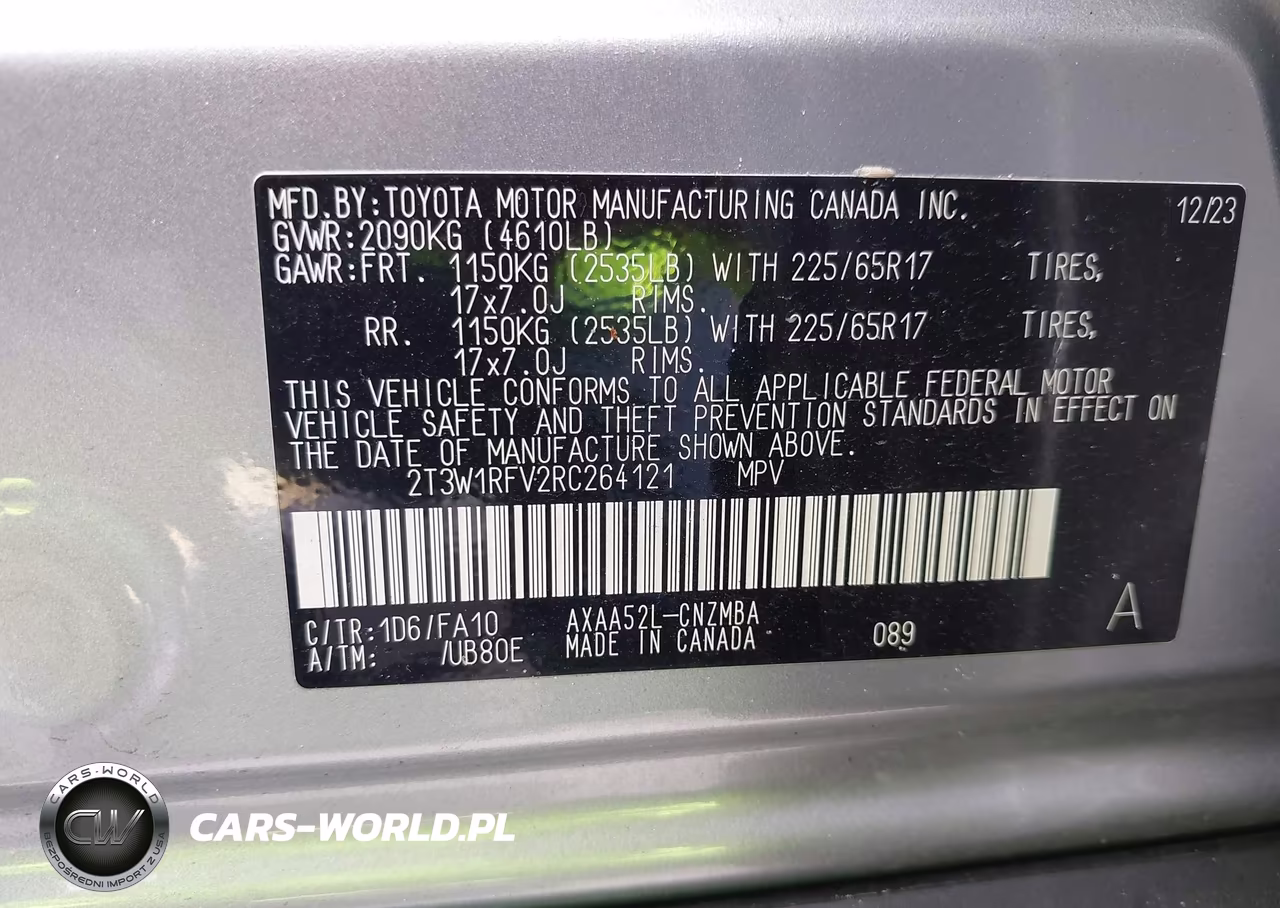 2024 Toyota Rav4 Xle VIN:2T3W1RFV2RC264121 - 9