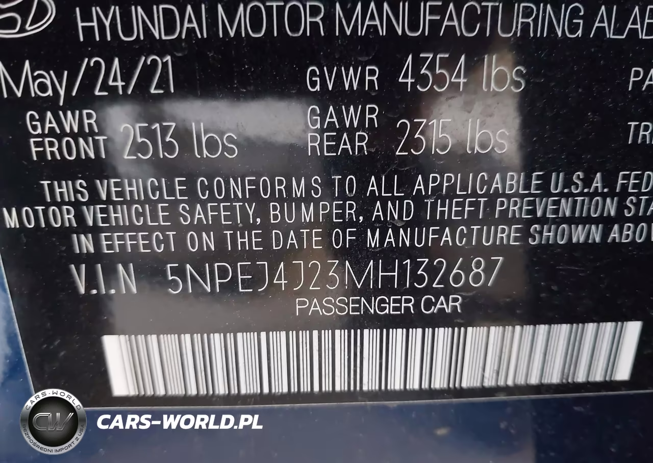 2021 Hyundai Sonata Sel Plus VIN:5NPEJ4J23MH132687 - 9