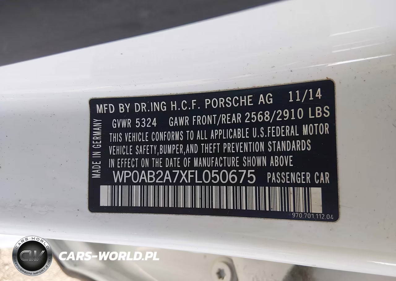 2015 Porsche Panamera S VIN:WP0AB2A7XFL050675 - 9