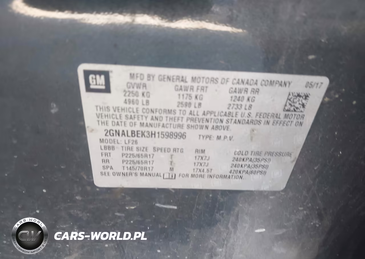 2017 Chevrolet Equinox Ls VIN:2GNALBEK3H1598996 - 9