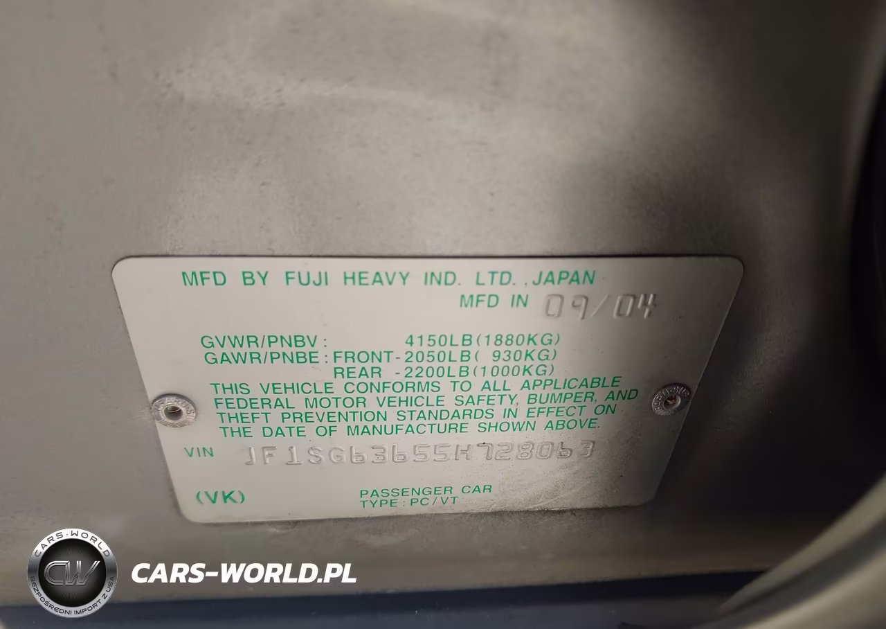 2005 Subaru Forester 2.5X VIN:JF1SG63655H728063 - 9
