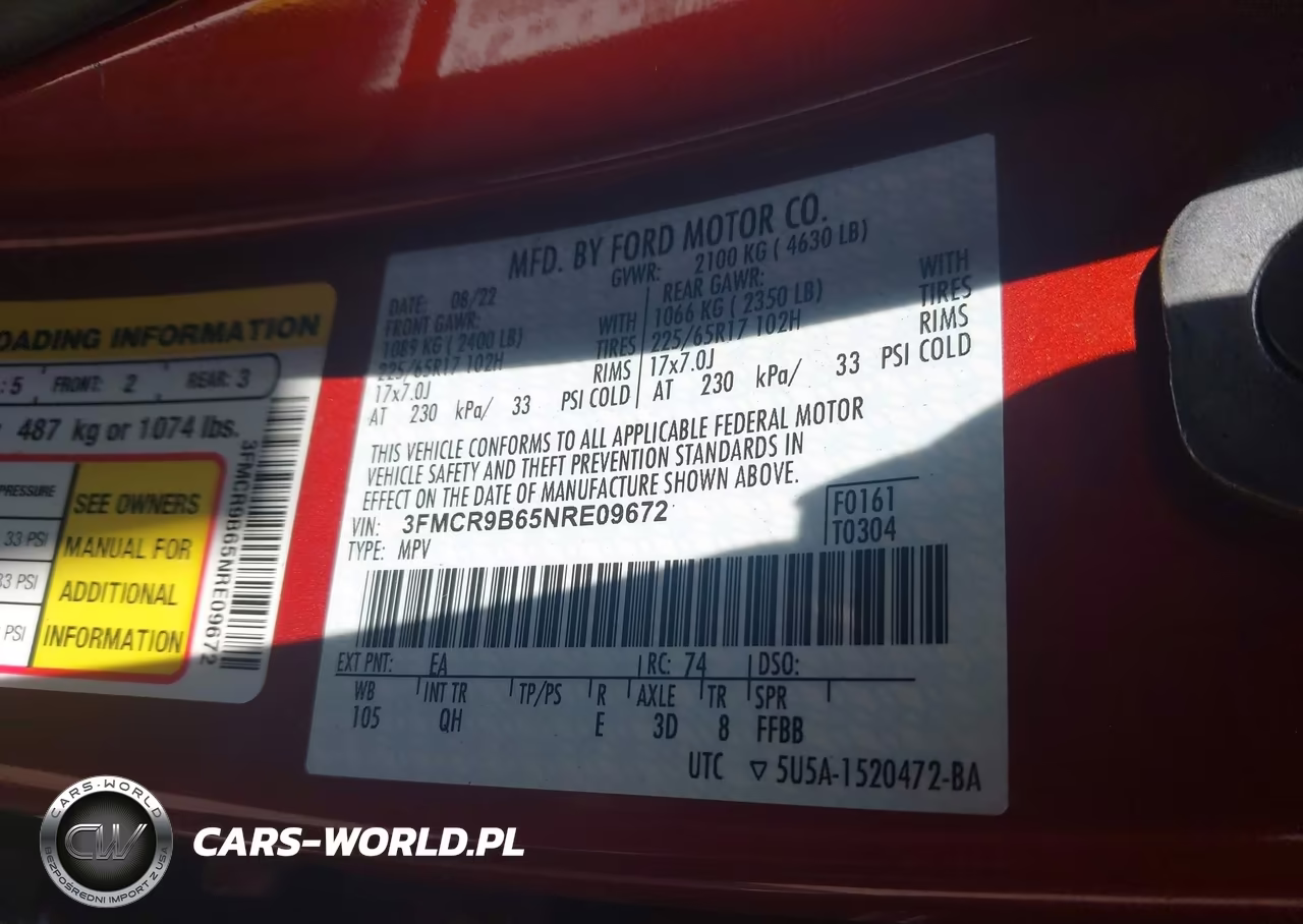 2022 Ford Bronco Sport Big Bend VIN:3FMCR9B65NRE09672 - 9