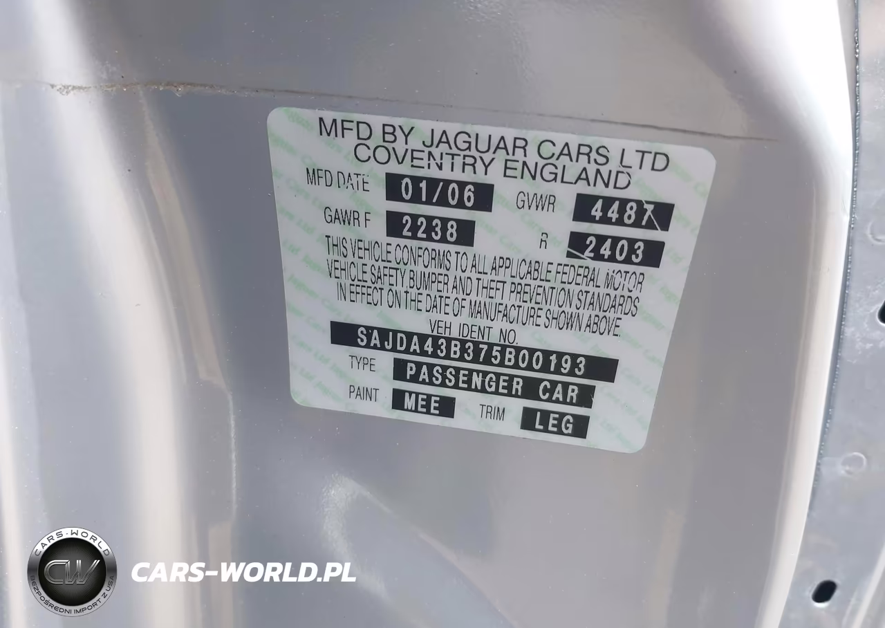 2007 Jaguar Xk VIN:SAJDA43B375B00193 - 9