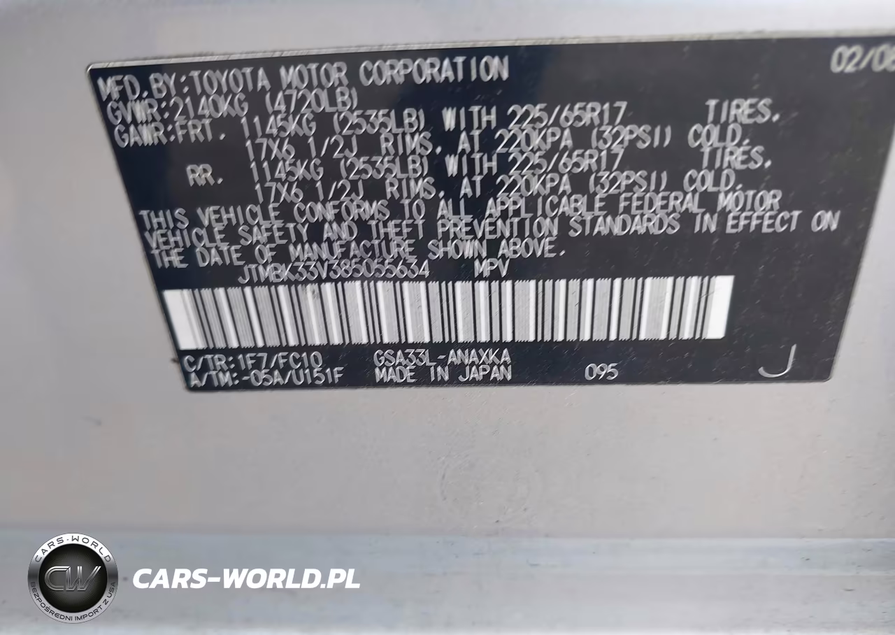 2008 Toyota Rav4 Base V6 VIN:JTMBK33V385055634 - 9