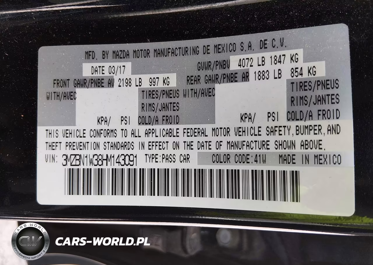 2017 Mazda Mazda3 Grand Touring VIN:3MZBN1W38HM143091 - 9
