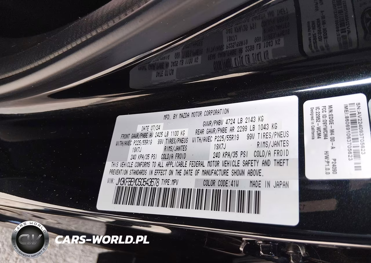 2025 Mazda Cx-5 2.5 S Premium Plus VIN:JM3KFBEM0S0543678 - 9