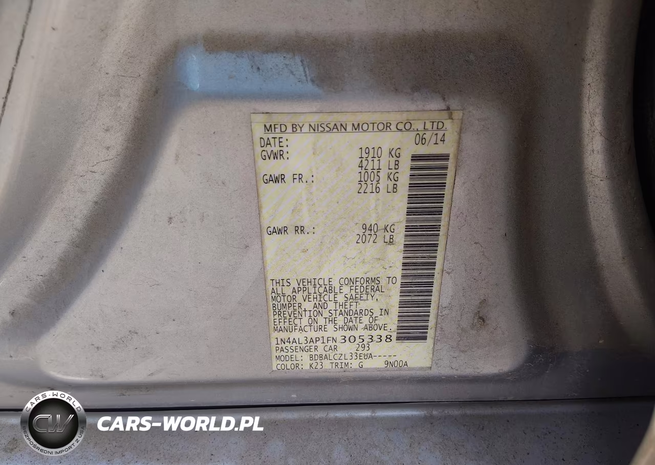 2015 Nissan Altima 2.5 S VIN:1N4AL3AP1FN305338 - 9