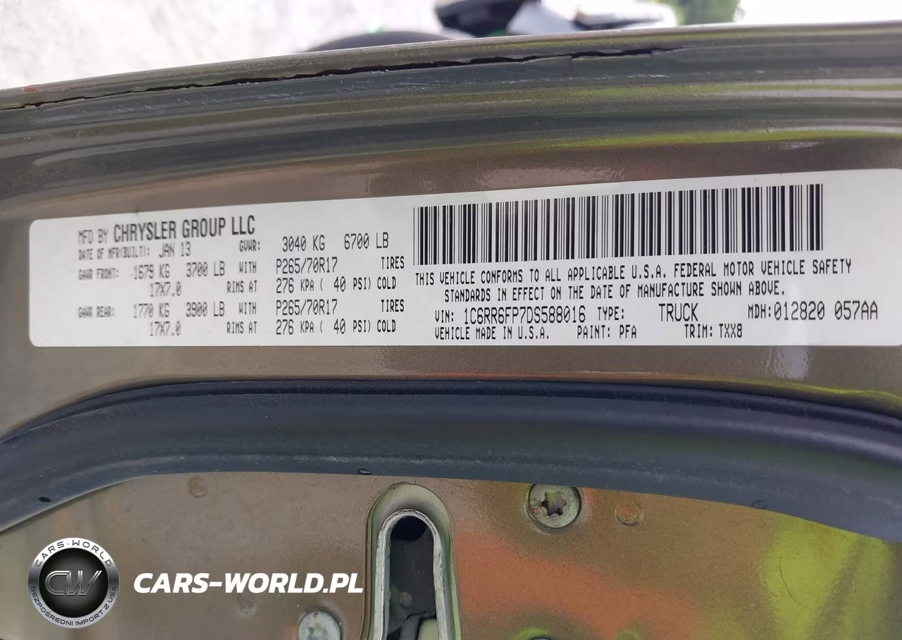 2013 Ram 1500 Tradesman VIN:1C6RR6FP7DS588016 - 9