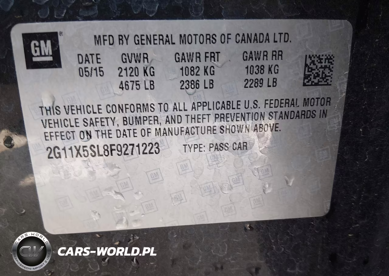 2015 Chevrolet Impala 1Fl VIN:2G11X5SL8F9271223 - 9